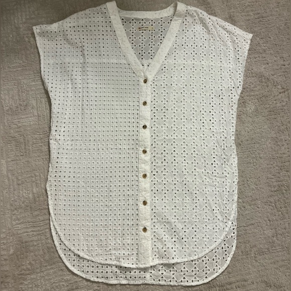 Marine Layer Eyelet Airy Tunic Swim Coverup - Picture 1 of 7